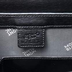 Montblanc Black Leather 4810 Westside Single Gusset Briefcase 