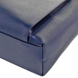 Montblanc Blue Leather Large Westside Document Briefcase
