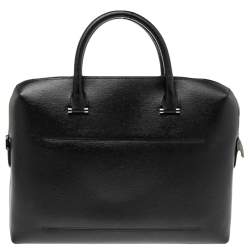 Pre Owned Montblanc Black Leather 4810 Westside Slim Document Briefcase