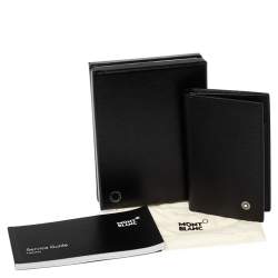 Pre Owned حافظة بطاقات مون بلان بيزنس ويستسايد جلد سوداء