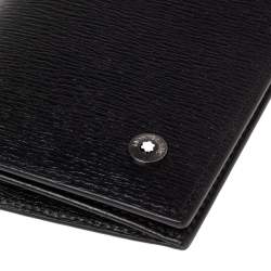 Pre Owned حافظة بطاقات مون بلان بيزنس ويستسايد جلد سوداء