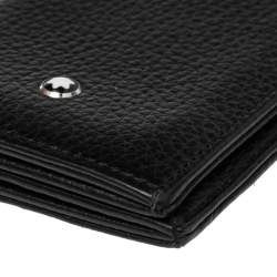 Pre Owned Montblanc Black Leather Meisterstuck Business Card Holder