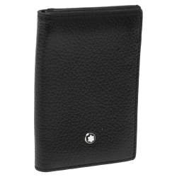Pre Owned Montblanc Black Leather Meisterstuck Business Card Holder