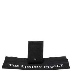 Pre Owned Montblanc Black Leather Meisterstuck Business Card Holder