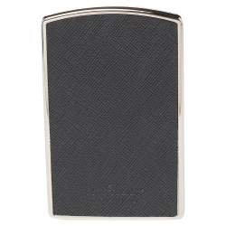 Pre Owned محفظة بطاقات مون بلان بيزنيس سارتوريال غطاء صلب جلد أسود 