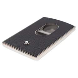 Pre Owned محفظة بطاقات مون بلان بيزنيس سارتوريال غطاء صلب جلد أسود 