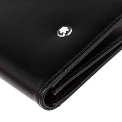 مملوكة مسبقًا Montblanc Black Leather Meisterstuck Business Card Holder