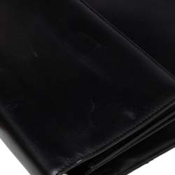 مملوكة مسبقًا حقيبة مستندات مون بلان مجمعة مزدوجة ميسترستك جلد أسود 