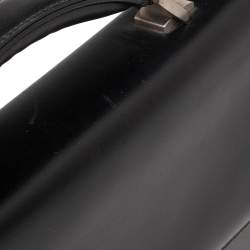 مملوكة مسبقًا حقيبة مستندات مون بلان مجمعة مزدوجة ميسترستك جلد أسود 