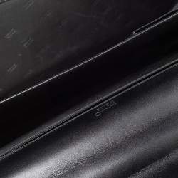 مملوكة مسبقًا حقيبة مستندات مون بلان مجمعة مزدوجة ميسترستك جلد أسود 