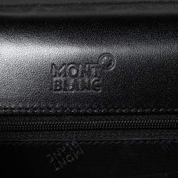 مملوكة مسبقًا حقيبة مست ندات مون بلان مجمعة مزدوجة ميسترستك جلد أسود 