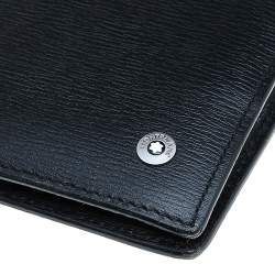 Pre Owned Montblanc Black Leather Westside Bifold Wallet