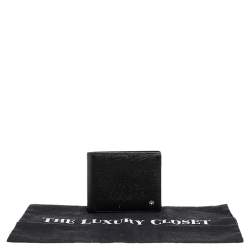 Pre Owned Montblanc Black Leather Westside Bifold Wallet