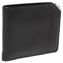 Pre Owned محفظة مون بلان اوربان جلد أسود ثنائية الطية