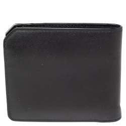 Pre Owned محفظة مون بلان اوربان جلد أسود ثنائية الطية