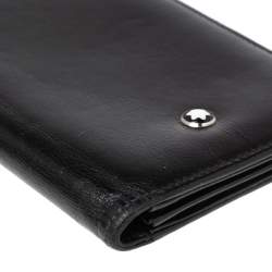 Pre Owned حافظة بطاقات عمل مون بلان ميستيرستوك جلد أسود