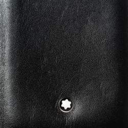 Pre Owned حافظة بطاقات عمل مون بلان ميستيرستوك جلد أسود