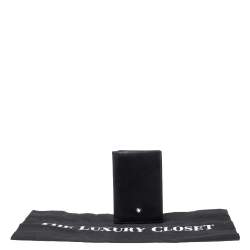 Pre Owned حافظة بطاقات عمل مون بلان ميستيرستوك جلد أسود