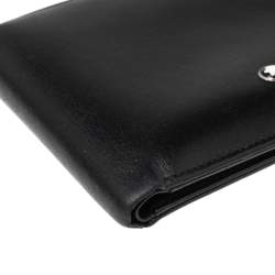 Pre Owned Montblanc Black Leather Meisterstuck Bifold Wallet 