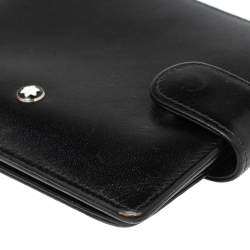 Pre Owned Montblanc Black Leather Meisterstuck Bifold Wallet 