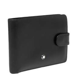 Pre Owned Montblanc Black Leather Meisterstuck Bifold Wallet 