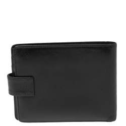 Pre Owned Montblanc Black Leather Meisterstuck Bifold Wallet 