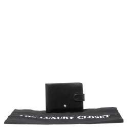 Pre Owned Montblanc Black Leather Meisterstuck Bifold Wallet 