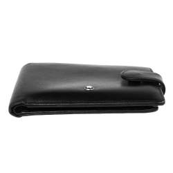 Pre Owned Montblanc Black Leather Meisterstuck Bifold Wallet 