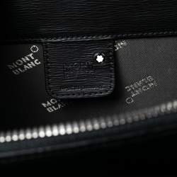مملوكة مسبقًا Montblanc Black Leather Westside Triple Gusset Briefcase