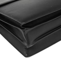 مملوكة مسبقًا Montblanc Black Leather Westside Triple Gusset Briefcase