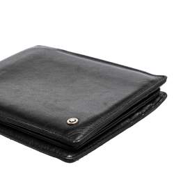 مملوكة مسبقًا Montblanc Black Leather Meisterstuck Bifold Wallet