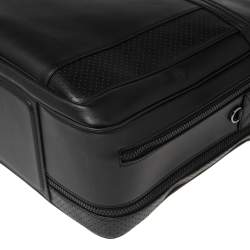 Pre Owned حقيبة مستندات مون بلان جلد أسود