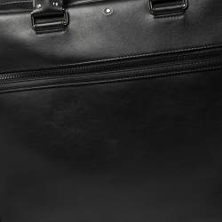 Pre Owned حقيبة مستندات مون بلان جلد أسود