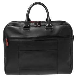 Pre Owned حقيبة مستندات مون بلان جلد أسود