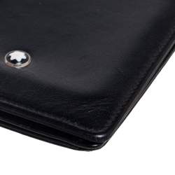 Pre Owned Montblanc Black Leather Meisterstuck Business Card Case