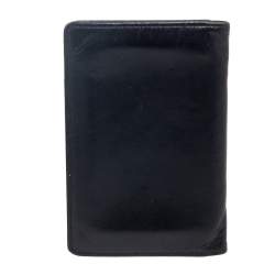 Pre Owned Montblanc Black Leather Meisterstuck Business Card Case