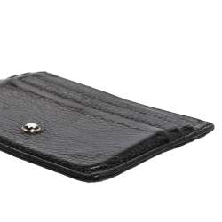 مملوكة مسبقًا حافظة بطاقات مون بلان مايسترستك جلد أسود 6 سي سي