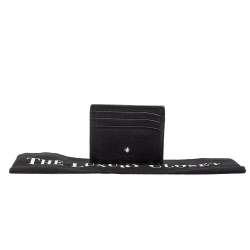 مملوكة مسبقًا حافظة بطاقات مون بلان مايسترستك جلد أسود 6 سي سي