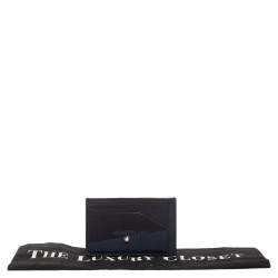 مملوكة مسبقًا حامل بطاقات مونت بلانك جلد أزرق/أسود