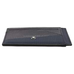 مملوكة مسبقًا حامل بطاقات مونت بلانك جلد أزرق/أسود