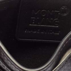 مملوكة مسبقًا حامل بطاقات مونت بلانك جلد أزرق/أسود