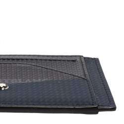 مملوكة مسبقًا حامل بطاقات مونت بلانك جلد أزرق/أسود