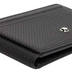 مملوكة مسبقًا حافظة بطاقات مون بلان طية مزدوجة ميسترستوك جلد أسود