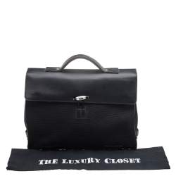 مملوكة مسبقًا Montblanc Black Leather and Nylon Briefcase