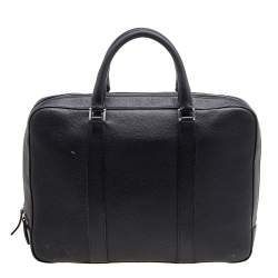 مملوكة مسبقًا حافظة مستندات مونت بلانك ميسترستوك جلد محبب ناعم أسود