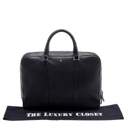 مملوكة مسبقًا حافظة مستندات مونت بلانك ميسترستوك جلد محبب ناعم أسود