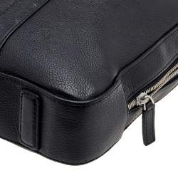 مملوكة مسبقًا حافظة مستندات مونت بلانك ميسترستوك جلد محبب ناعم أسود