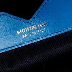 Pre Owned حقيبة لابتوب مون بلان ميسترستوك يوربان جلد أزرق