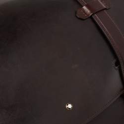 مملوكة مسبقًا Montblanc Dark Brown Leather Flap Document Briefcase