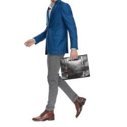 مملوكة مسبقًا Montblanc Dark Brown Leather Flap Document Briefcase